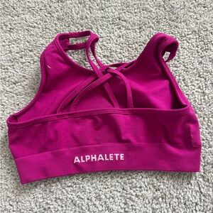 Alphalete Fuchsia Criss-Cross Sports Bra
